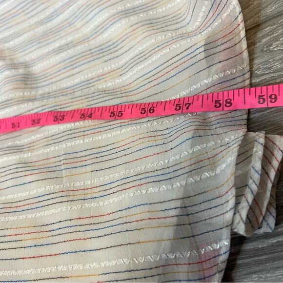 Tularosa Zana Dress in Ivory smocked side maxi dress multicolor stripe - Picture 3 of 8